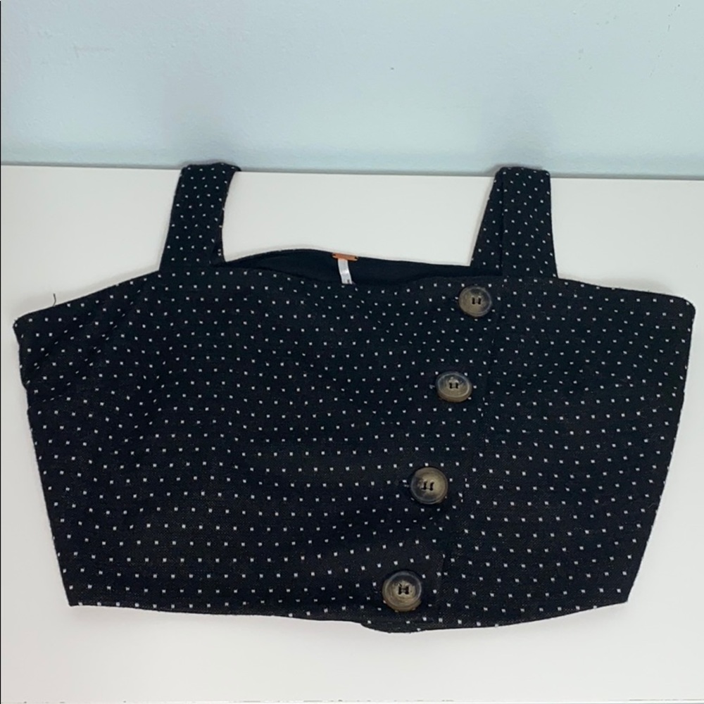 NWOT! Free People Buttoned Crop Top